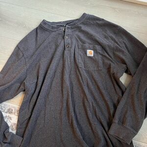Carhartt Charcoal Long Sleeve Henley